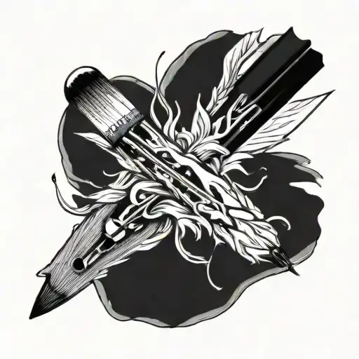 Paintbrush Line Around Arm