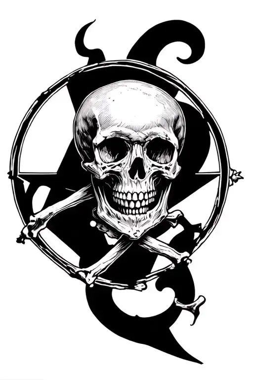 Skull And Bones Pentagram
