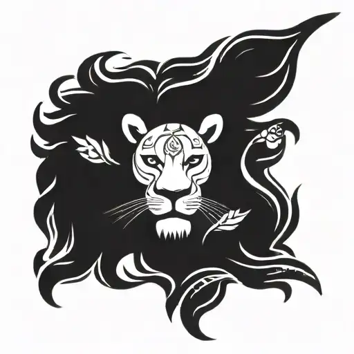 Incorporate Traditional Cambodian Spiritual Symbols With A Lion Motif