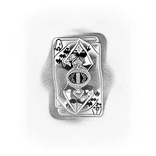 Incorporate An Basic Design Of The Ace Of Spades With A Casino Theme