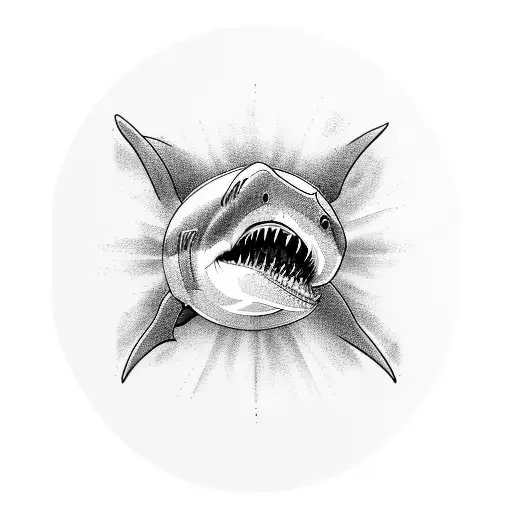 Half Dolphin Half White Shark Simple