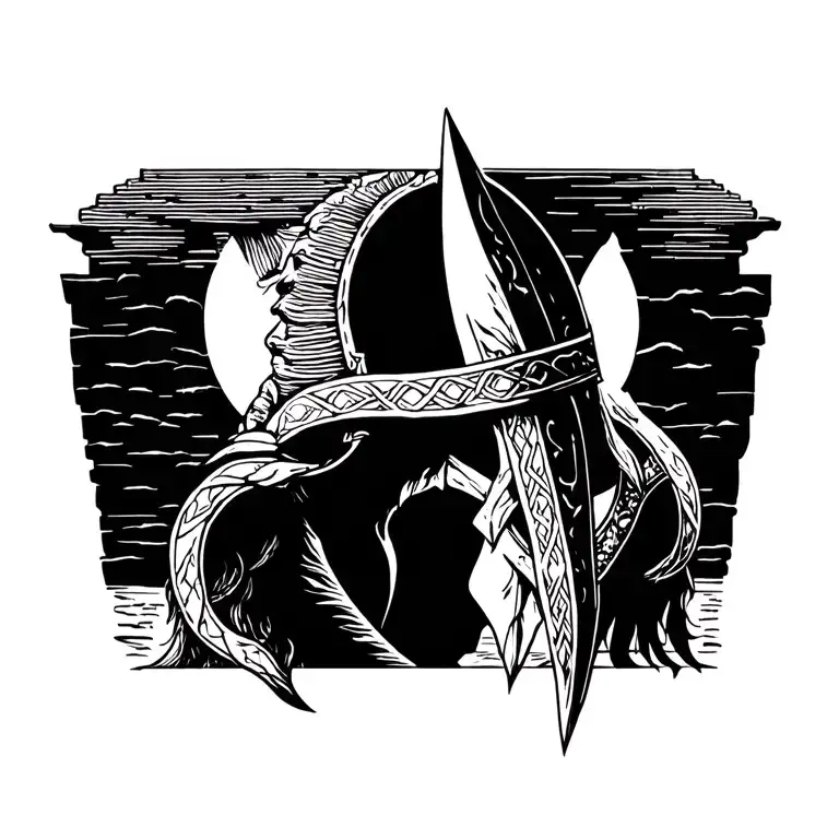 Vikings Ruins Intertwined Symbolizing