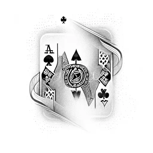 Incorporate An Intricate Design Of The Ace Of Spades With A Casino Theme