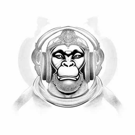 Hanuman As Black Wrestler