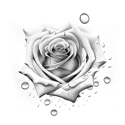 Rose And Rain Spine Tat