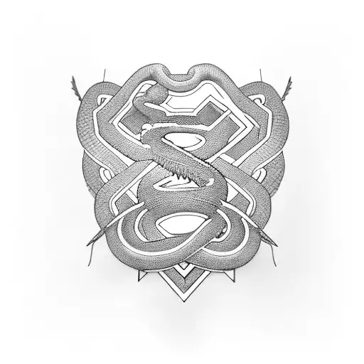 Snake In Shape If Superman S And A Butterfly