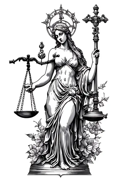 Lady Justice Line Work