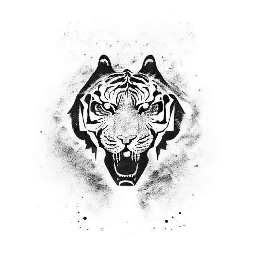 Boxing Gloves Transforming Into A Fierce Tiger