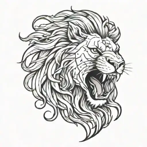 A Lion Roaring