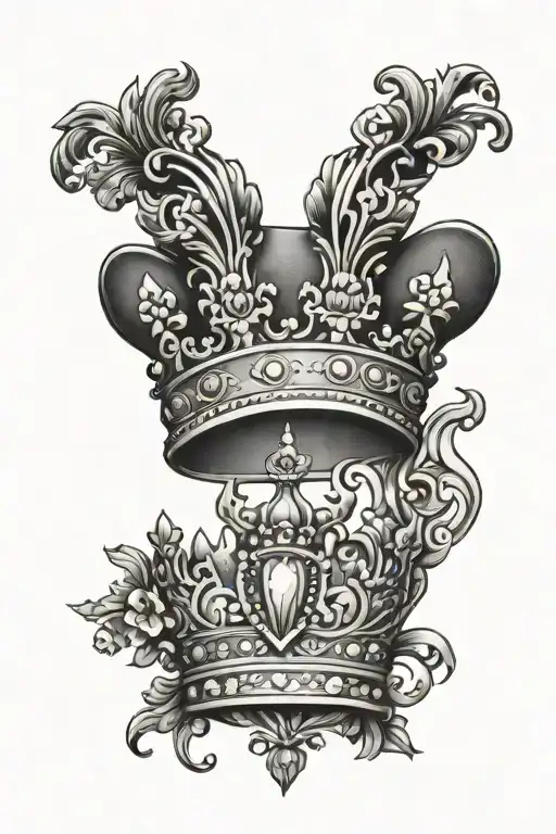 W With Crown Over The Top