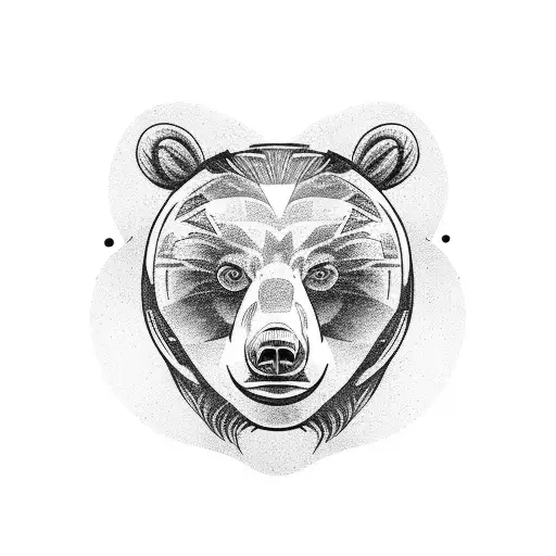 Realistic Bear Totum Pole