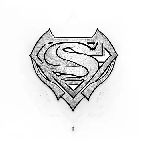 Superman Symbol As A Snake And A Butterfly
