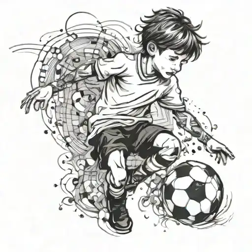 A Little Boy With The Dream Of Becoming A Footballer