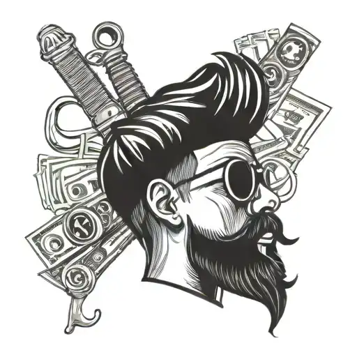 Barber With Money Symbol