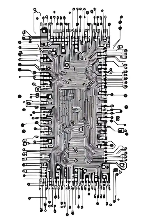 8080 Cpu With Circuit Board