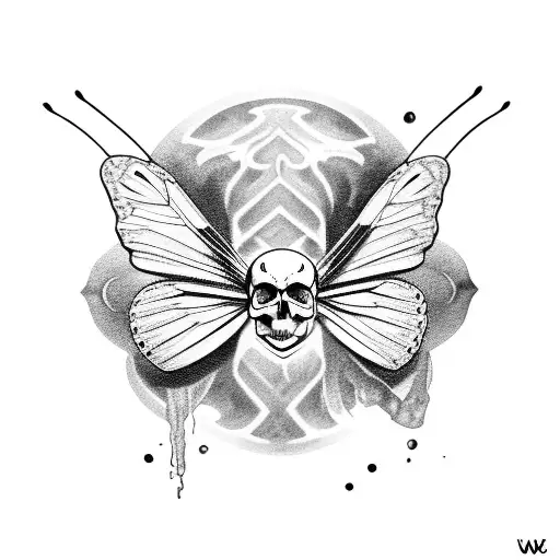 Butterfly With A Skull On Its Back