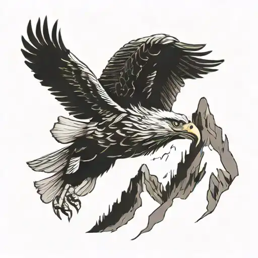 Eagle Head With Mountain Peak