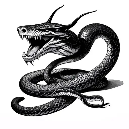 Lucifer Turns Into A Snake With A Plaid In His Mouth