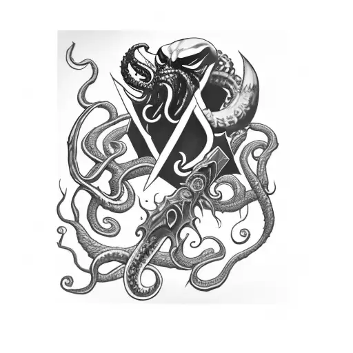 An Axe Inspired By Venom And Cthulhu