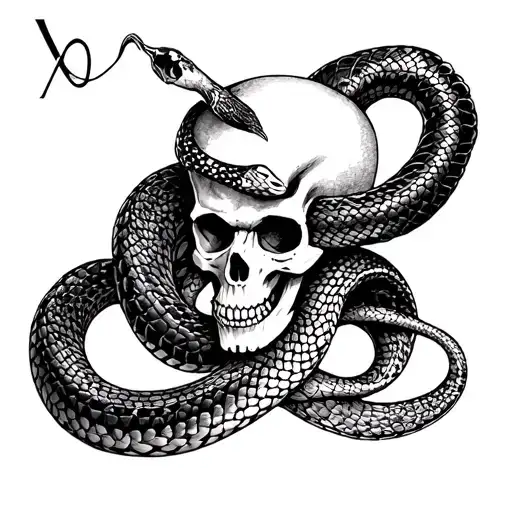 Snake And Skull And Infinity