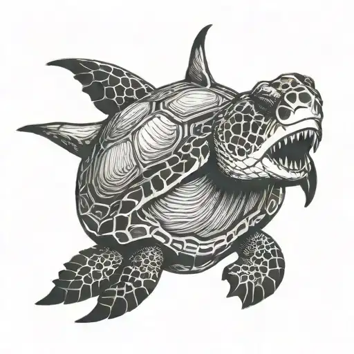 Tortoise Hammerhead Shark Emerging