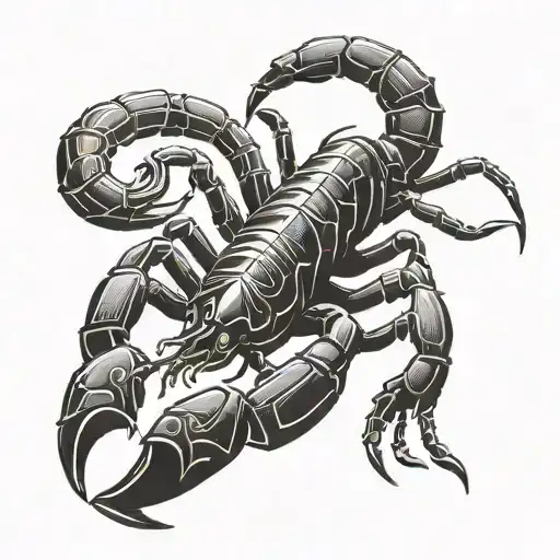 A Minimalist Design Of A Scorpion Made Out Of Coding Symbols