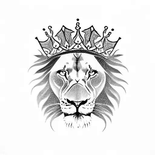 Lion Whit Crown