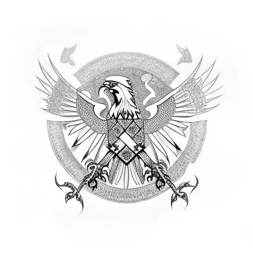 Albanian Double-headed Eagle With Kosova Map