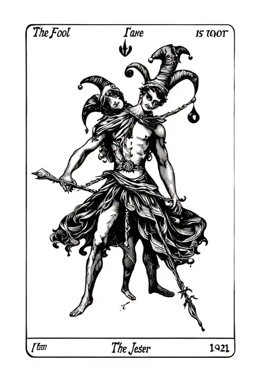The Fool And The Jester Tarot Card