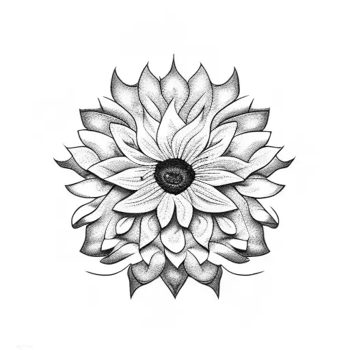 Stitch Holding Sunflower