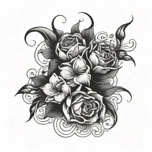 Water And Flowers Wrapped