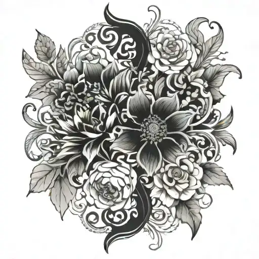 An Intricate Floral Design With Subtle References To The Client's Occupation