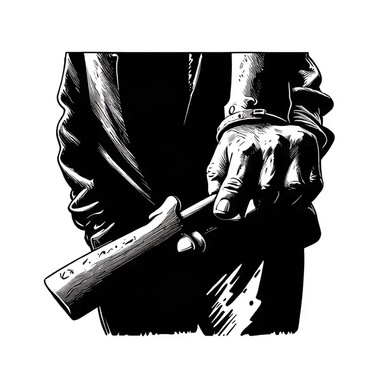 A Hand Holding A Shovel