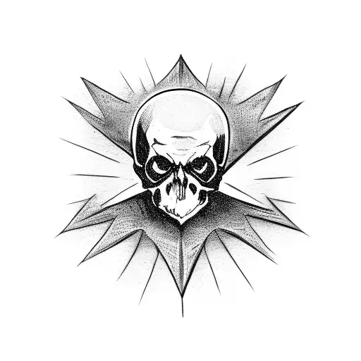 Vampire Skull With Spider Webs