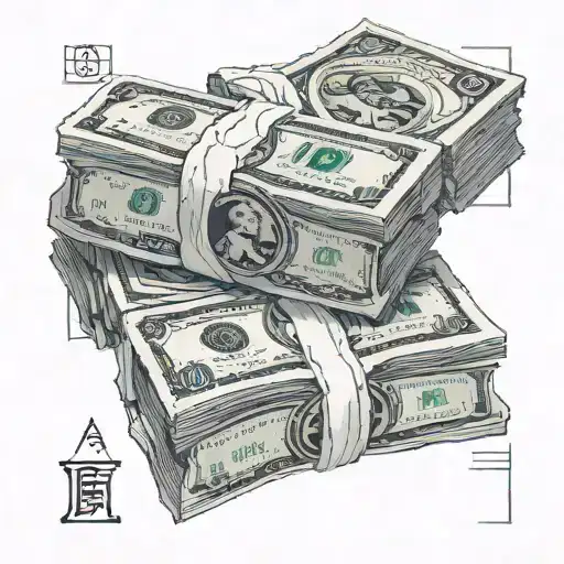 A Stack Of Cash With The Gemini Zodiac Symbol Hidden Within The Bills