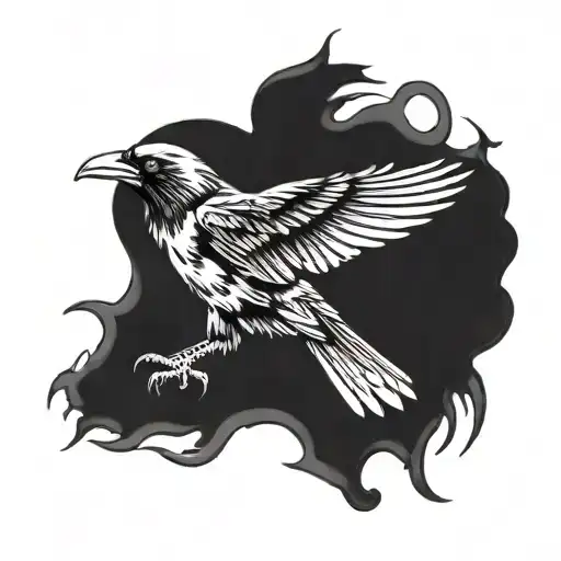 3 Legged Crow Flying