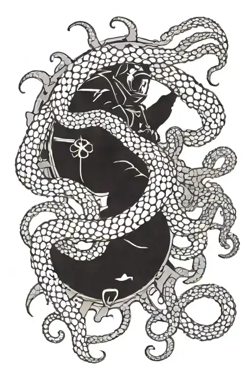 Deep Sea Diver Wrestling A Giant Octopus Driving A Hotrod