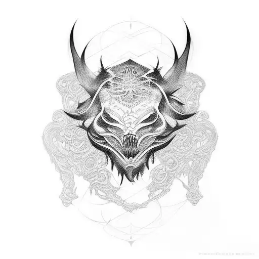 Full Black On Arm With Fractals