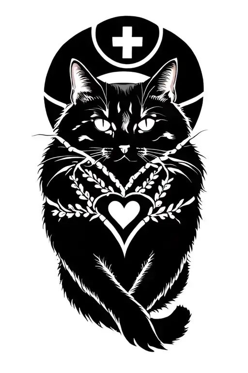 Nurse Week Thorns Honour Cat Love Heart