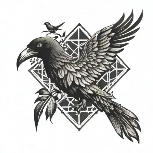 Phoenix Bird Geometry Tress Birds