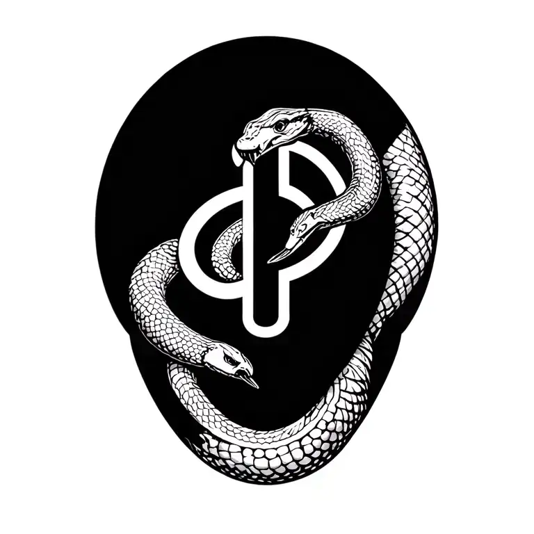Inter Milan Logo With Snake