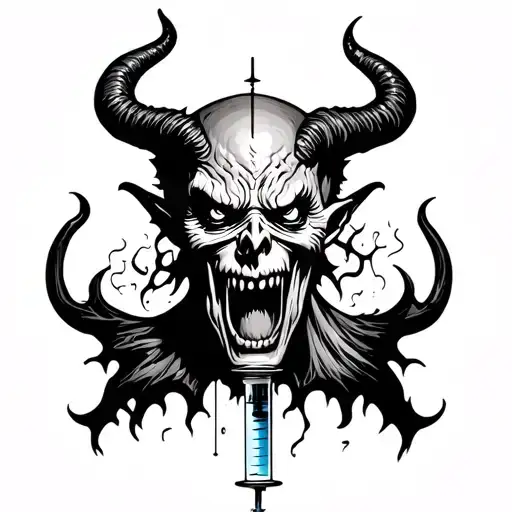 Satan Stuck Inside A Hypodermic Syringe