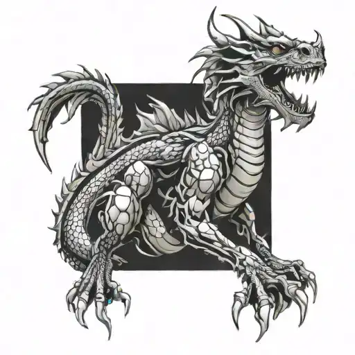 Illustrate A Dragon With A Muscular Physique Like A Bodybuilder