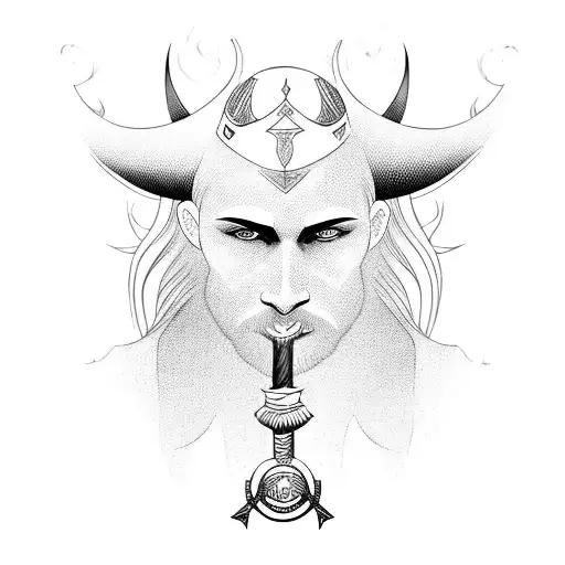 Nordic God With A Sword