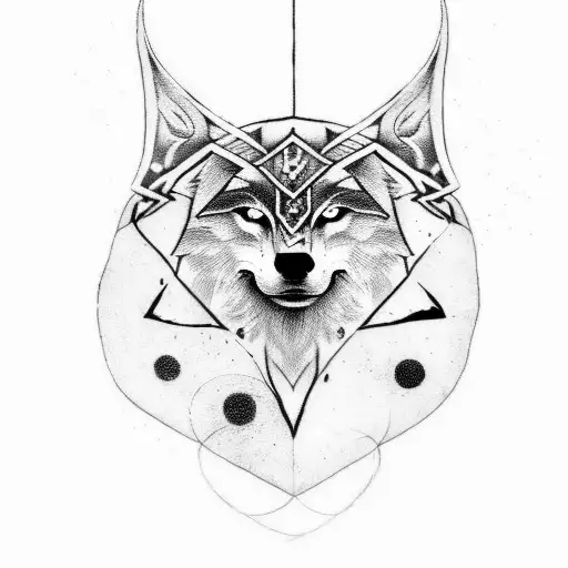 Wolf Head Viking Style Fenrir