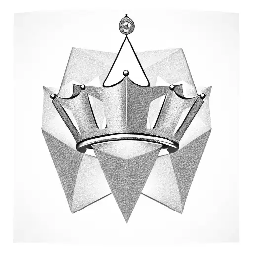 Stack Of Gold Coins With A Diamond Crown