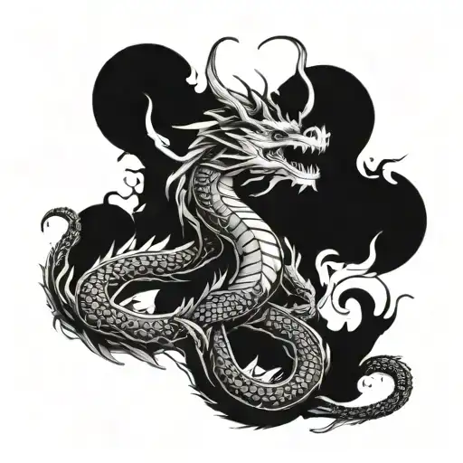 Dragon Reaching Around The Arm