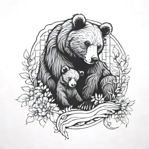 Bear And Son Hug