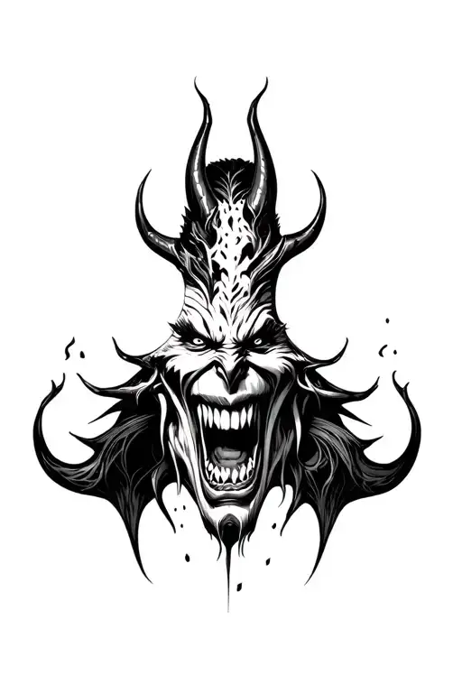 Demon Ripping Face Morphing