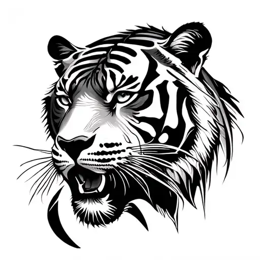 Combine Typography And A Tiger Silhouette For A Unique Graphic Designer